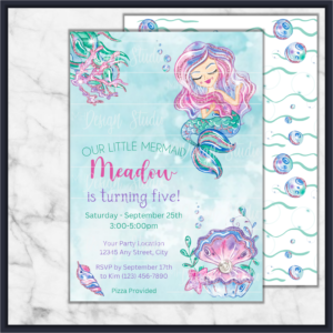 Mermaid Birthday Invitation